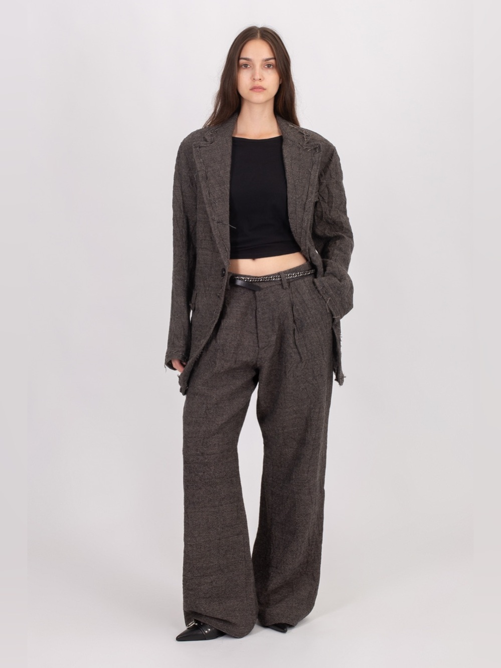 $1698 R13 Frayed Edge Oversized Ragged Blazer XS - Picture 6 of 16
